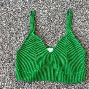 Wild Fable Green Ribbed Top